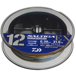 Fir Textil DAIWA Saltiga Durasensor X12 EX+SI3 Multicolor, 0.30mm, 300m, 31kg
