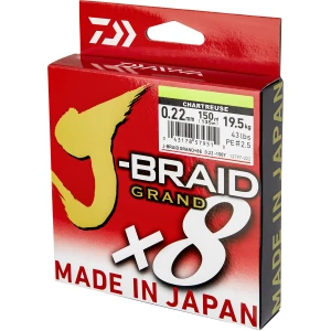 Fir Textil Daiwa J-braid Grand X8 Chartreuse 0.13mm 135m 8.5kg