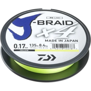 Fir Textil Daiwa J-braid X4e 025mm/14.4kg/135m Galben