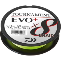 Fir Textil Daiwa Tournament 8x Braid EVO+ Chartreuse, 135m, 0.08mm, 4.9kg
