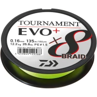 Fir Textil Daiwa Tournament 8x Braid EVO+ Chartreuse, 135m, 0.12mm, 8.6kg