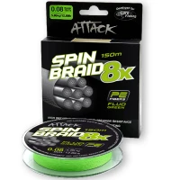 Fir Textil Formax Attack Spinbraid 8x, Fluo Green, 9.18kg, 0.14mm, 150m