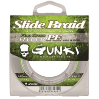 Fir Textil GUNKI Slide Braid, 125m, Fluo Green, 0.13mm