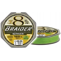 Fir Textil Konger Braider X8 Fluo Green, 150m, 0.25mm, 30.1kg