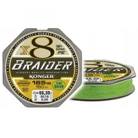 Fir Textil Konger Braider X8 Green Fluo 0.08mm, 7.6kg, 150m