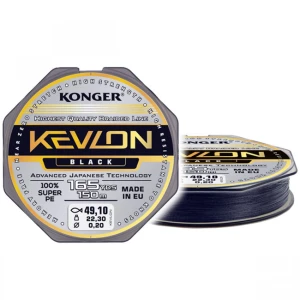 Fir Textil Konger Kevlon X4 Black 0.08mm, 5.2kg, 150m Fir Textil Konger Kevlon X4 Black 0.08mm, 5.2kg, 150m