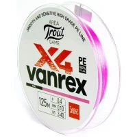 Fir Textil Lucky John Vanrex Area Trout Game X4 Braid Fluo Pink, 125m, 0.06mm, 2kg