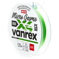 Fir Textil Lucky John Vanrex Micro Game X4 Braid Fluo Green, 125m, 0.10mm, 3.4kg