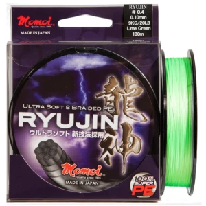 Fir textil momoi ryujin pe braided, lime green, 12kg, 0.16mm, 130m