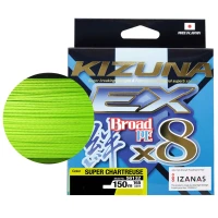 Fir Textil OWNER Kizuna EX X8 Broad, Super Chartreuse, 0.10mm, 4.50kg, 150m