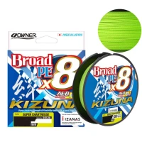 Fir Textil Owner Kizuna X8 Broad, 6.70kg, 0.13mm, Chartreuse, 135m Fir Textil Owner Kizuna X8 Broad, 6.70kg, 0.13mm, Chartreuse, 135m