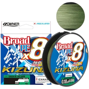 Fir Textil Owner Kizuna X8 Broad, Green In The Dark, 0.19mm, 11.9kg, 135m