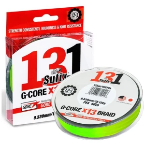 Fir Textil Sufix 131 Braid Neon Chartreuse, 135m, 0.148mm, 8.10kg/18lbs