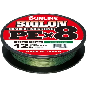 Fir Textil SUNLINE Siglon PE X8, Dark Green, 0.153mm, 6kg, 150m Fir Textil SUNLINE Siglon PE X8, Dark Green, 0.153mm, 6kg, 150m