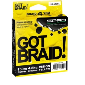 Fir Textil Spro Got Braid Yellow 0.08mm 150m