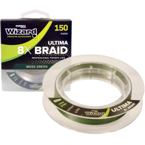 Fir Textil Wizard Ultima 8x Braid, Moss Green, 0.50mm, 49.05kg, 150m