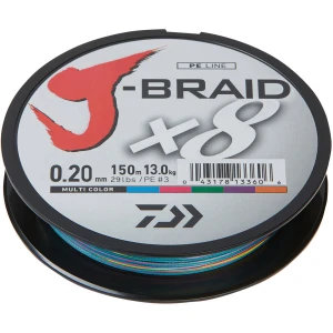 Fir Textil Daiwa J-braid X8 Multicolor 0.28mm 26.5kg 300m