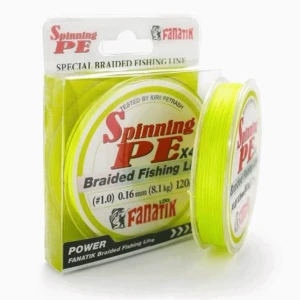 Fir Textil Fanatik Spinning Pe X4 Braided Chartreuse 0.12mm 5.4kg 120m