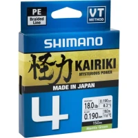 Fir textil Shimano Kairiki 4 PE Braid Mantis Green 0.19mm 11.6kg 150m