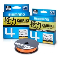 Fir textil Shimano Kairiki 4 PE Braid Orange 0.16mm 8.1kg 150m