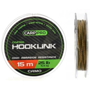Fir Textil CARP PRO Soft Coated Hooklink Camo, 15lbs, 15m