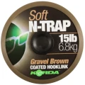 Fir Textil cu Camasa KORDA N-Trap Soft Coated, Gravel Brown, 20lbs, 20m