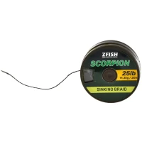 Fir Textil cu Camasa Zfish Scorpion Sinking Braid, Brown Camouflage, 9kg, 20lb, 10m