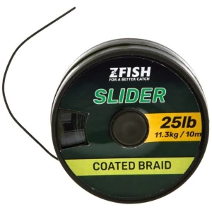 Fir Textil cu Camasa Zfish Slider Coated Braid, Olive Green, 15.9kg, 35lb, 10m
