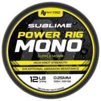 Fir Monofilament Nytro Sublime Power Rig Mono Transparent, 100m, 0.09mm, 0.8kg