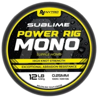 Fir Monofilament Nytro Sublime Power Rig Mono Transparent, 100m, 0.15mm, 1.9kg Fir Monofilament Nytro Sublime Power Rig Mono Transparent, 100m, 0.15mm, 1.9kg