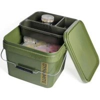 Galeata Rectangulara Dinamite Baits Square 17l, Green, 30x29x25cm