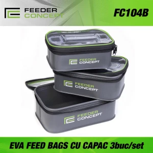 Set 3 Bacuri Nada Feeder Concept Eva Zip Feeder Bags