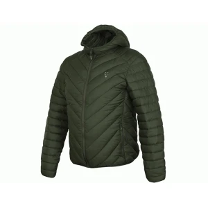 Geaca Cu Gluga Fox Quilted Jacket Green Silver Marime M