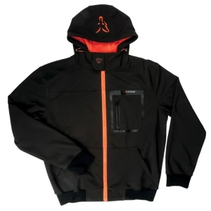 Jacheta Fox Softshell Hoody Black Orange Xxxl