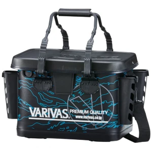 Geanta Varivas Tackle Bag Cu Suport Lansete, 36cm, Blue