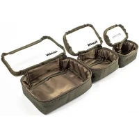 Set Genti Nash Tackle Pouch Tackle Pouch 3 Piece Set, Kaki