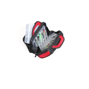 Geanta Lucky John Street Fishing Tackle Bag 30x15x20 Negru Si Rosu