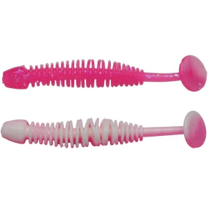 Grub Berkley Powerbait Power Leech, Pink / White, 6cm, 10buc/pac
