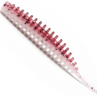Grub Fast Strike Flexi Worm, 5cm, White Back Red Pepper, 10buc/pac