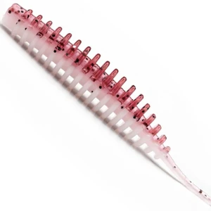 Grub Fast Strike Flexi Worm, 5cm, White Back Red Pepper, 10buc/pac
