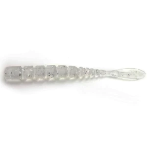 Grub Mustad Aji Micro Fla, Clear Rainbow Glitter Silver, 5cm, 15buc/pac