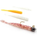 Grub Mustad Aji Micro Fla, Clear Red Glitter, 5cm, 15buc/pac