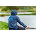 Hanorac PRESTON Navy Tide Zip Hoodie, Marimea M