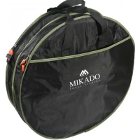Husa Juvelnice Mikado Keepnet Bag, Rotunda, 2 Compartimente, Black & Green, 63x17cm