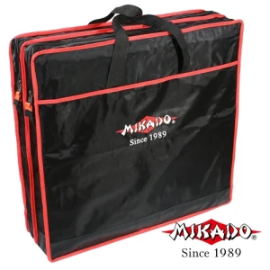 Husa Juvelnic Mikado Red Black 2 Compartimente Patrata 63x63x18cm