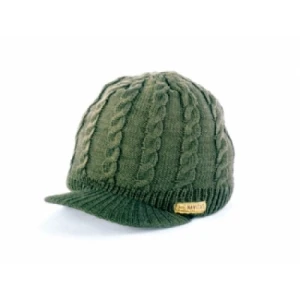 Caciula Sapca Navitas Cable Knit peak Beanie green
