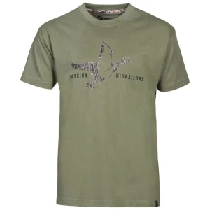 Tricou TREESCO Passion Migrateurs, Kaki, Marime M