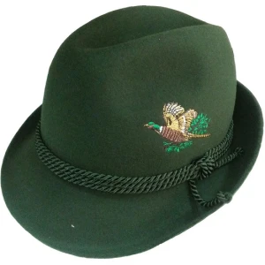 Palarie Tonak Vanator Broderie Fazan Verde Marime 56