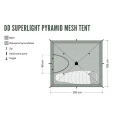 Cort 1 Persoana cu Plasa Anti Insecte DD SuperLight Pyramid