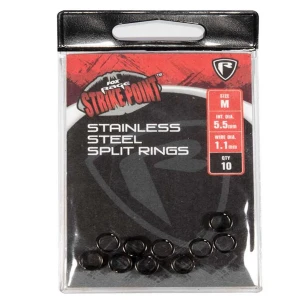 Inele Despicate Fox Rage Srike Point Stainless Steel Large, 10buc